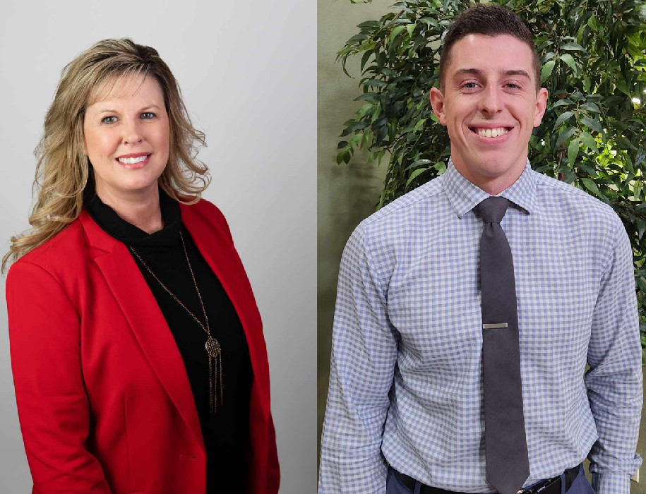 A picture of two CBMW's Loan Officers Hope Lucas (Left) and Dusten Regan (Right).